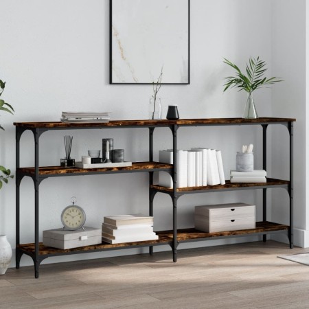 Konsolentisch aus geräuchertem Eichenholzwerkstoff, 160 x 29 x 75 cm von , Seitentische - Ref: Foro24-834087, Preis: 71,45 €,...