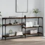 Smoked oak engineered wood console table 160x29x75 cm by , Side tables - Ref: Foro24-834087, Price: 70,54 €, Discount: %