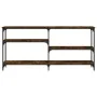 Mesa consola madera de ingeniería roble ahumado 160x29x75 cm de , Mesas auxiliares - Ref: Foro24-834087, Precio: 71,45 €, Des...
