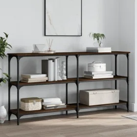 Oak brown engineered wood console table 150x29x75 cm by , Side tables - Ref: Foro24-834109, Price: 67,09 €, Discount: %