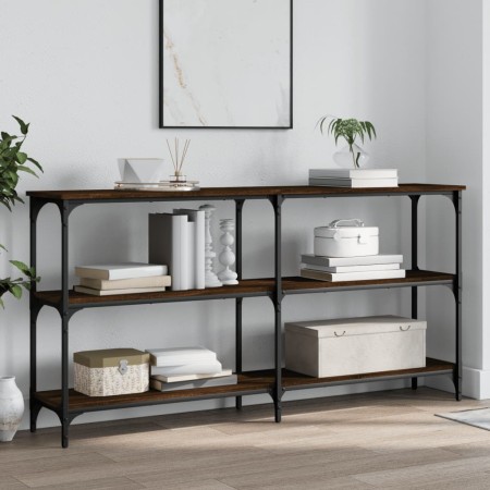 Oak brown engineered wood console table 150x29x75 cm by , Side tables - Ref: Foro24-834109, Price: 67,95 €, Discount: %