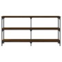 Mesa consola madera de ingeniería marrón roble 150x29x75 cm de , Mesas auxiliares - Ref: Foro24-834109, Precio: 67,88 €