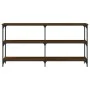 Oak brown engineered wood console table 150x29x75 cm by , Side tables - Ref: Foro24-834109, Price: 67,09 €, Discount: %