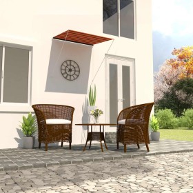 Toldo retráctil naranja y marrón 150x150 cm