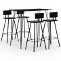Hoher Tisch und Barhocker 5 Stück schwarz von , Möbelsets für Küchen und Esszimmer - Ref: Foro24-3057829, Preis: 399,11 €, Ra...