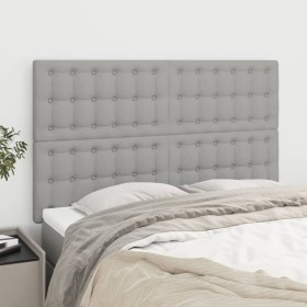 Cabeceros 4 unidades tela gris claro 72x5x78/88 cm de , Cabeceros y pies de cama - Ref: Foro24-3116764, Precio: 108,98 €, Des...