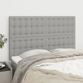 Headboards 4 units light gray fabric 72x5x78/88 cm by , Headboards and footboards - Ref: Foro24-3116764, Price: 104,04 €, Dis...