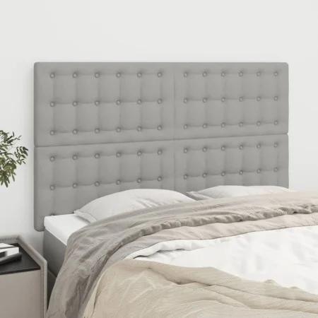 Cabeceros 4 unidades tela gris claro 72x5x78/88 cm de , Cabeceros y pies de cama - Ref: Foro24-3116764, Precio: 104,04 €, Des...