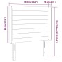 Kopfteil mit LED aus dunkelbraunem Stoff 103x16x118/128 cm von , Kopf- und Fußteile - Ref: Foro24-3124181, Preis: 81,66 €, Ra...