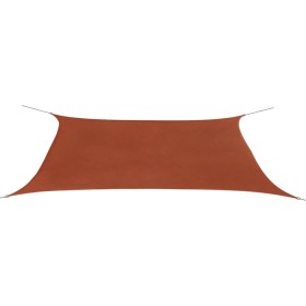 Toldo de vela rectangular tela Oxford terracota 4x6 m