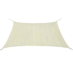 HDPE-Quadratsegelmarkise 3,6x3,6 m creme von vidaXL, Sonnenschirme - Ref: Foro24-42287, Preis: 48,17 €, Rabatt: %