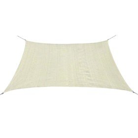 HDPE square sail awning 3.6x3.6 m cream by vidaXL, Umbrellas - Ref: Foro24-42287, Price: 49,89 €, Discount: %