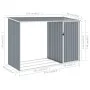 Cobertizo de jardín de leña gris acero galvanizado 245x98x159cm de , Cobertizos - Ref: Foro24-46294, Precio: 146,51 €, Descue...