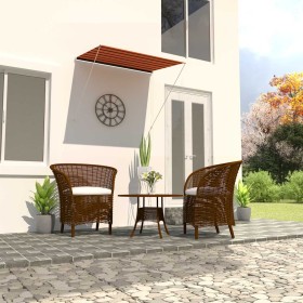 Toldo retráctil naranja y marrón 200x150 cm