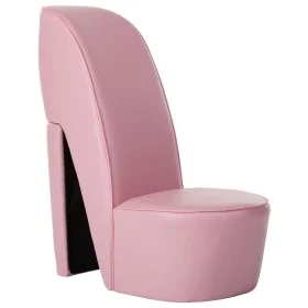 Pink synthetic leather high-heeled shoe-shaped armchair by , Armchairs - Ref: Foro24-248648, Price: 206,78 €, Discount: %