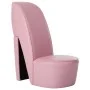 Sillón con forma de zapato de tacón cuero sintético rosa de , Sillones - Ref: Foro24-248648, Precio: 199,76 €, Descuento: %
