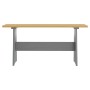 Juego de comedor REINE 3 pzas madera maciza de pino marrón gris