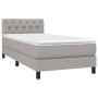 Box spring bed mattress and LED lights light gray fabric 80x200 cm by , Beds and slatted bases - Ref: Foro24-3133349, Price: ...