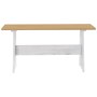 Juego de comedor REINE 3 pzas madera maciza pino marrón blanco
