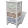 French style storage cabinet with 4 wooden drawers by , Lockers and storage cabinets - Ref: Foro24-242877, Price: 145,48 €, D...