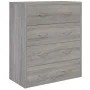 Sideboard with 4 drawers Sonoma gray 60x30.5x71 cm by , Sideboards - Ref: Foro24-342581, Price: 82,49 €, Discount: %