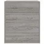 Sideboard with 4 drawers Sonoma gray 60x30.5x71 cm by , Sideboards - Ref: Foro24-342581, Price: 82,49 €, Discount: %