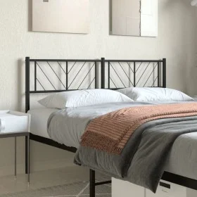 Black metal headboard 135 cm by , Headboards and footboards - Ref: Foro24-372211, Price: 31,07 €, Discount: %
