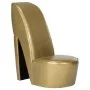 Golden synthetic leather high-heeled shoe-shaped armchair by , Armchairs - Ref: Foro24-248650, Price: 191,14 €, Discount: %