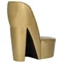 Golden synthetic leather high-heeled shoe-shaped armchair by , Armchairs - Ref: Foro24-248650, Price: 191,14 €, Discount: %