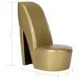 Golden synthetic leather high-heeled shoe-shaped armchair by , Armchairs - Ref: Foro24-248650, Price: 191,14 €, Discount: %
