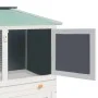 Conejera jaula de animales con doble piso de madera de vidaXL, Jaulas y habitáculos para animales pequeños - Ref: Foro24-1703...