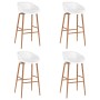 High table and 5-piece bar stools set in black and white by , Furniture sets for kitchens and dining rooms - Ref: Foro24-3057...