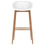 High table and 5-piece bar stools set in black and white by , Furniture sets for kitchens and dining rooms - Ref: Foro24-3057...