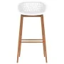 High table and 5-piece bar stools set in black and white by , Furniture sets for kitchens and dining rooms - Ref: Foro24-3057...