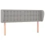 Light gray fabric headboard 147x23x78/88 cm by , Headboards and footboards - Ref: Foro24-3117576, Price: 72,54 €, Discount: %