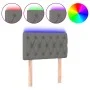 Headboard with LED in light gray fabric 80x7x78/88 cm by , Headboards and footboards - Ref: Foro24-3121922, Price: 49,20 €, D...