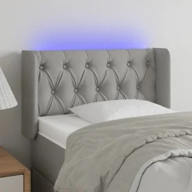 Hellgraues Stoffkopfteil mit LED 83x16x78/88 cm von , Kopf- und Fußteile - Ref: Foro24-3123546, Preis: 57,78 €, Rabatt: %