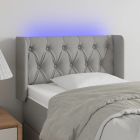 Light gray fabric headboard with LED 83x16x78/88 cm by , Headboards and footboards - Ref: Foro24-3123546, Price: 55,65 €, Dis...