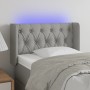 Light gray fabric headboard with LED 83x16x78/88 cm by , Headboards and footboards - Ref: Foro24-3123546, Price: 55,65 €, Dis...