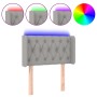 Light gray fabric headboard with LED 83x16x78/88 cm by , Headboards and footboards - Ref: Foro24-3123546, Price: 55,65 €, Dis...