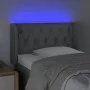 Hellgraues Stoffkopfteil mit LED 83x16x78/88 cm von , Kopf- und Fußteile - Ref: Foro24-3123546, Preis: 57,54 €, Rabatt: %