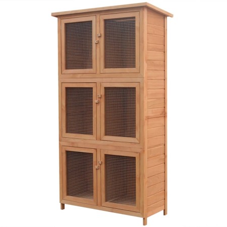 Kaninchenkäfig 6 Zimmer Holz von vidaXL, Käfige und Lebensräume für Kleintiere - Ref: Foro24-170347, Preis: 231,09 €, Rabatt: %