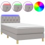 Boxspringbett mit Stoffmatratze und hellgrauer LED 80x200 cm von , Betten und Lattenroste - Ref: Foro24-3133909, Preis: 288,3...