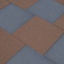 Losetas de goma protección de caídas 12 uds gris 50x50x3 cm