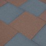 Losetas de goma protección de caídas 18 uds gris 50x50x3 cm