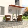Toldo retráctil naranja y marrón 350x150 cm