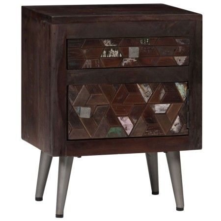 Mesita de noche de madera maciza reciclada 40x30x50 cm de vidaXL, Mesitas de noche - Ref: Foro24-245916, Precio: 129,77 €, De...