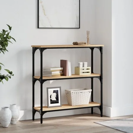 Engineered wood Sonoma oak console table 75x22.5x75 cm by , Side tables - Ref: Foro24-834031, Price: 50,57 €, Discount: %
