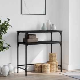 Konsolentisch aus schwarzem Holzwerkstoff 75x35,5x75 cm von , Seitentische - Ref: Foro24-834050, Preis: 47,11 €, Rabatt: %