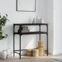 Black engineered wood console table 75x35.5x75 cm by , Side tables - Ref: Foro24-834050, Price: 46,48 €, Discount: %
